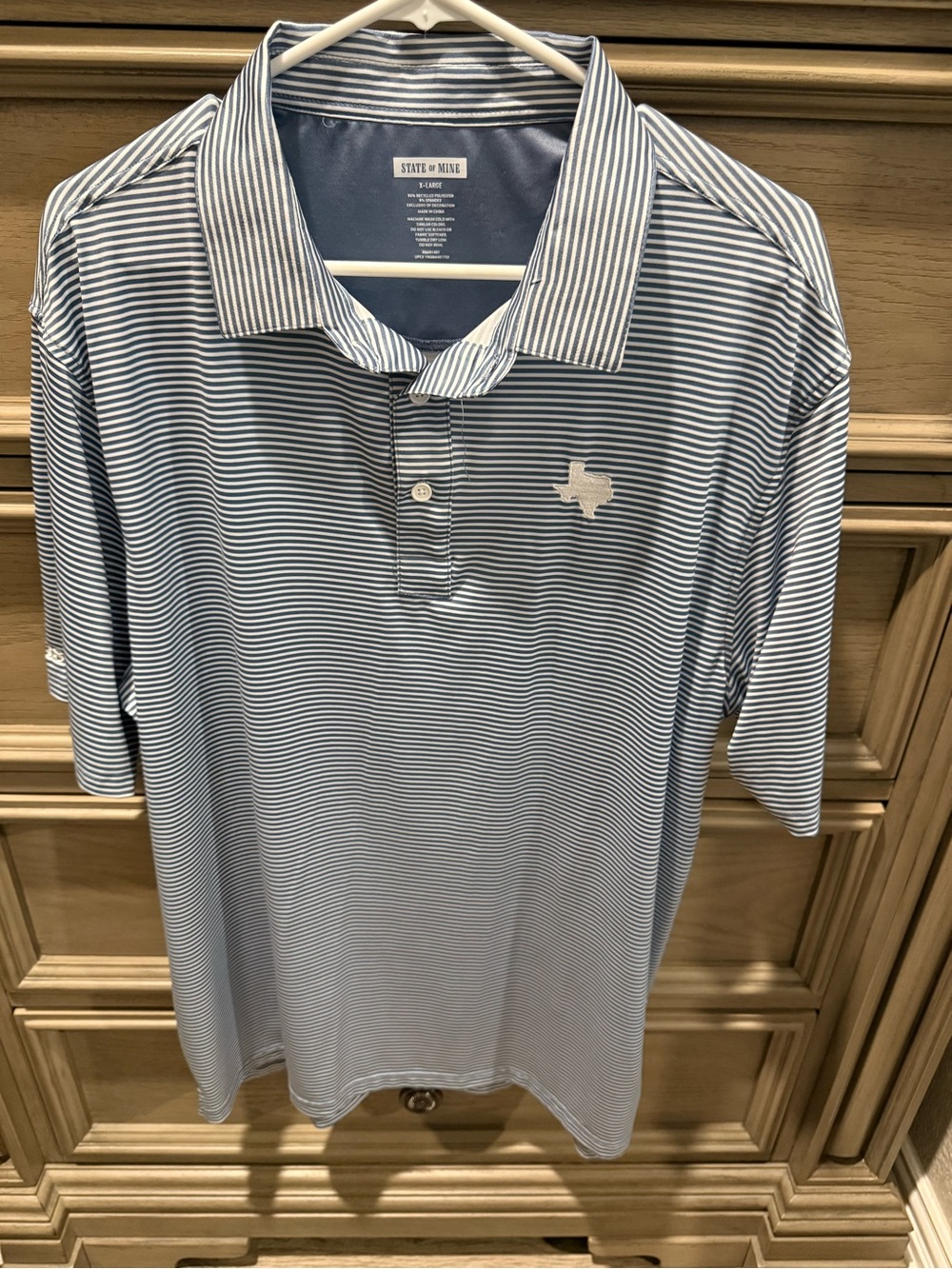 State of Mind Blue & White Striped Polo